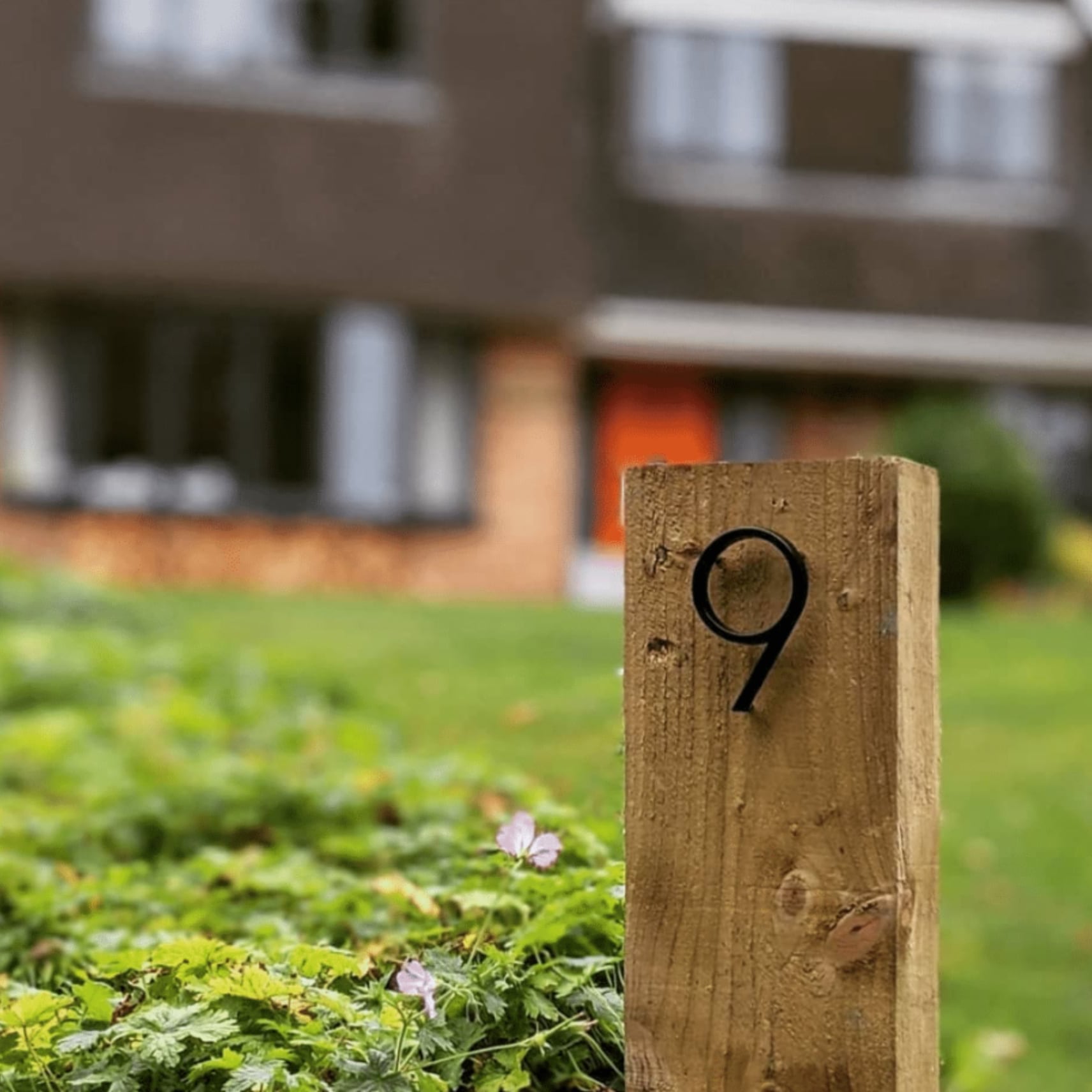 Modern Black House Number Sign For Contemporary Home Exteriors