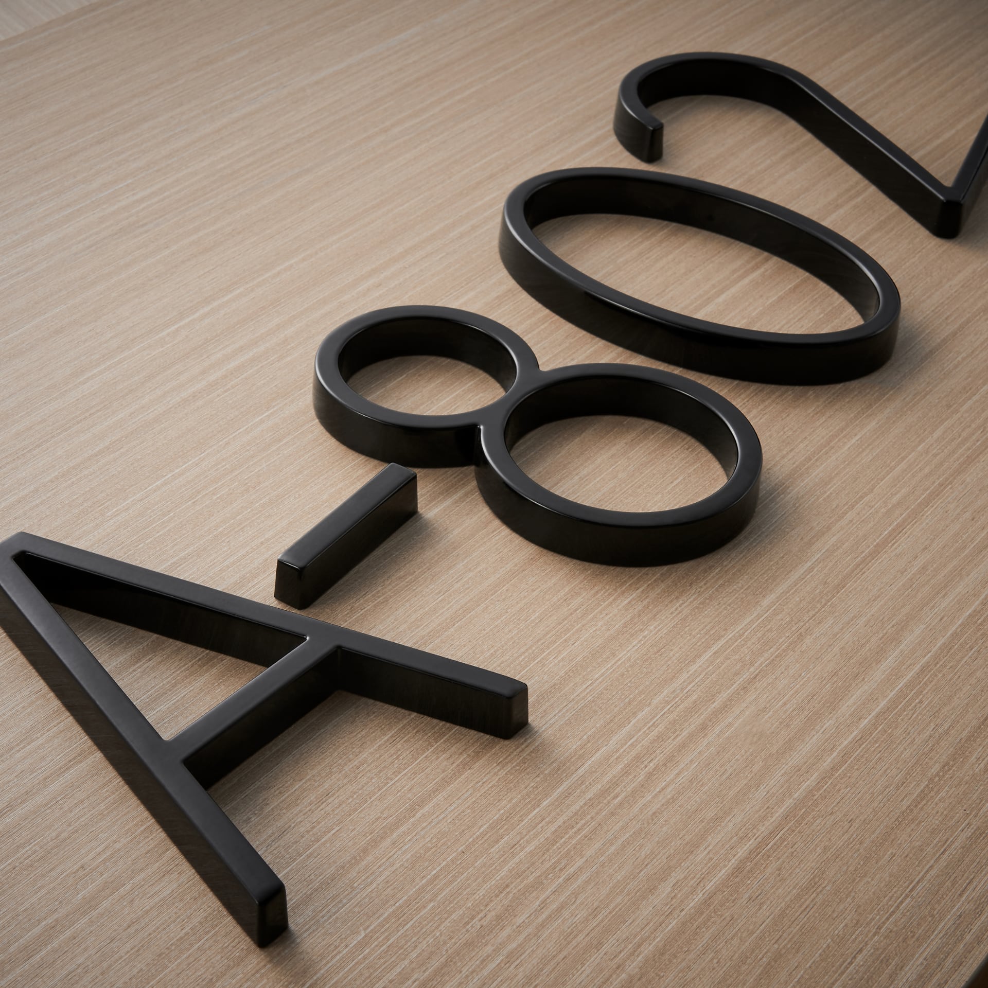 Modern Black House Number Sign For Contemporary Home Exteriors