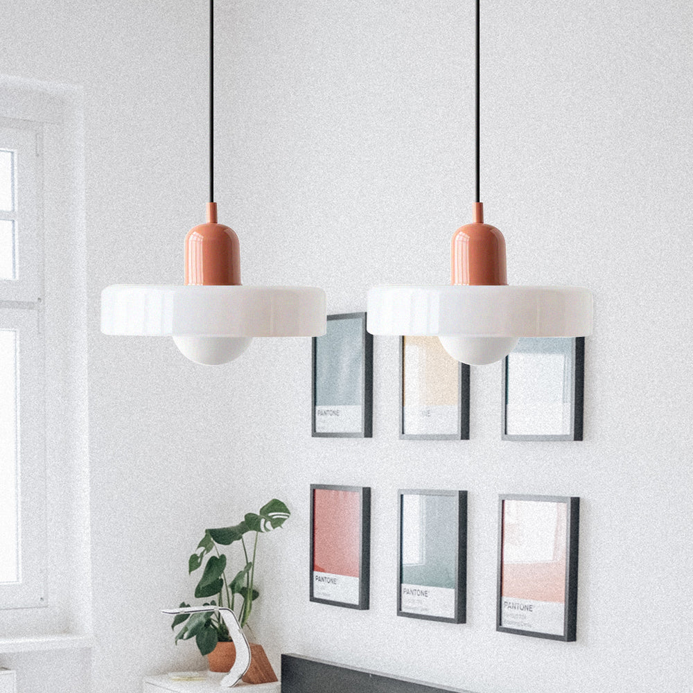 Bauhaus Double Glass Pendant Lamp with Adjustable Height