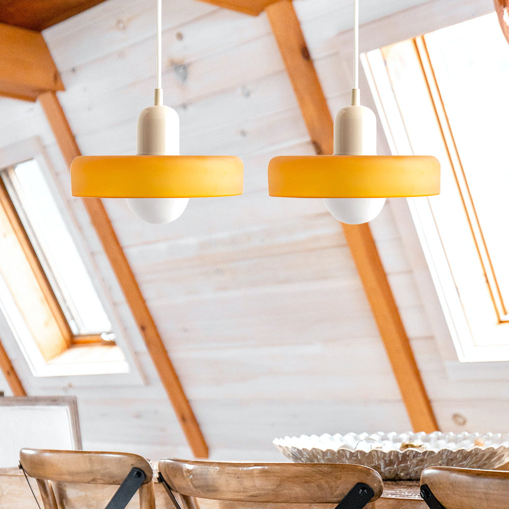 Bauhaus Double Glass Pendant Lamp with Adjustable Height