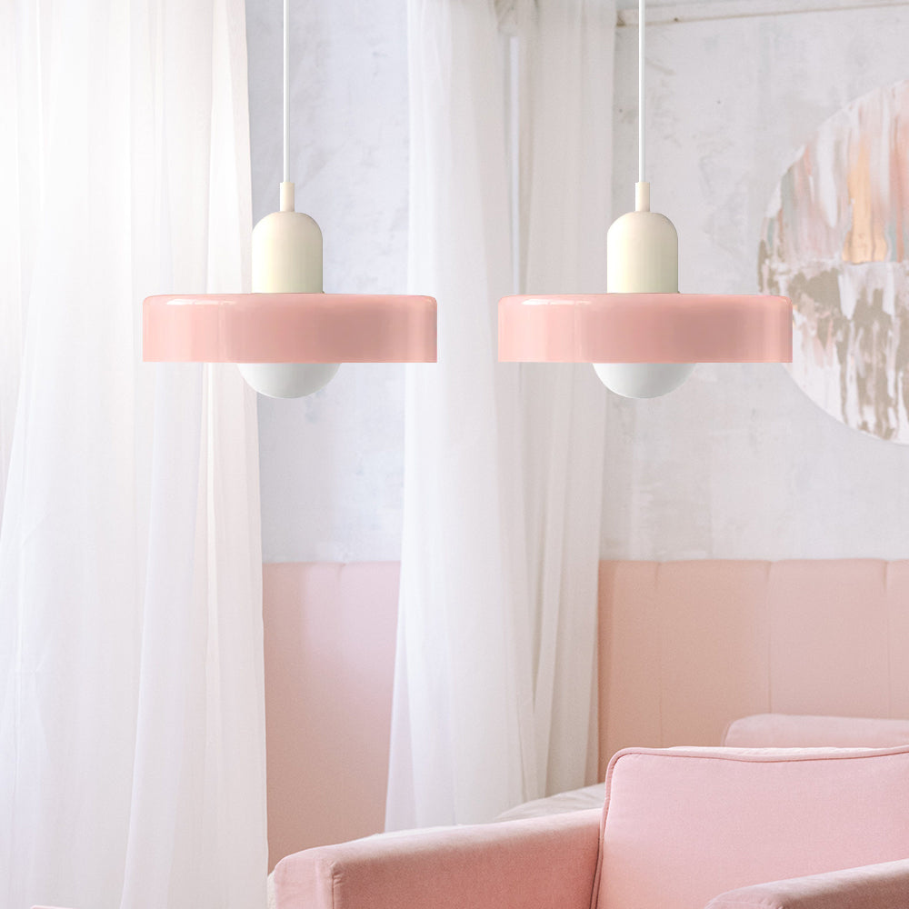 Bauhaus Double Glass Pendant Lamp with Adjustable Height