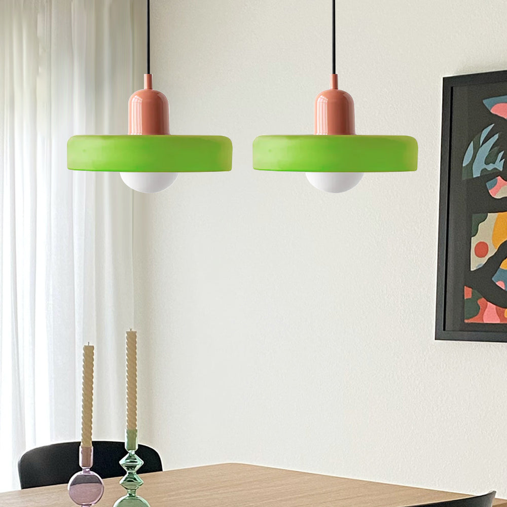 Bauhaus Double Glass Pendant Lamp with Adjustable Height