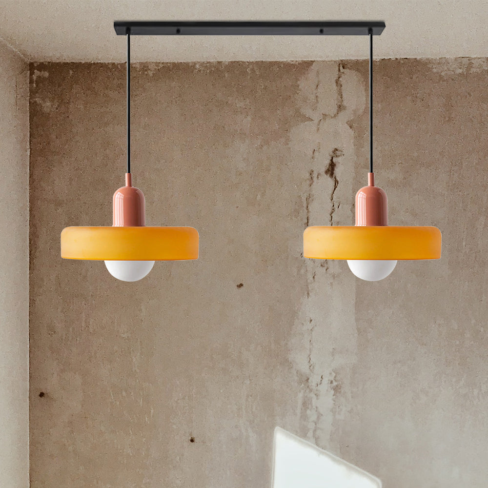 Bauhaus Double Glass Pendant Lamp with Adjustable Height