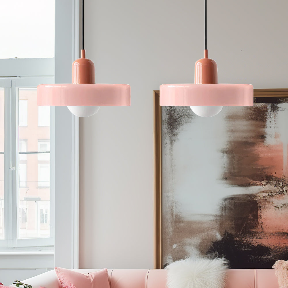 Bauhaus Double Glass Pendant Lamp with Adjustable Height