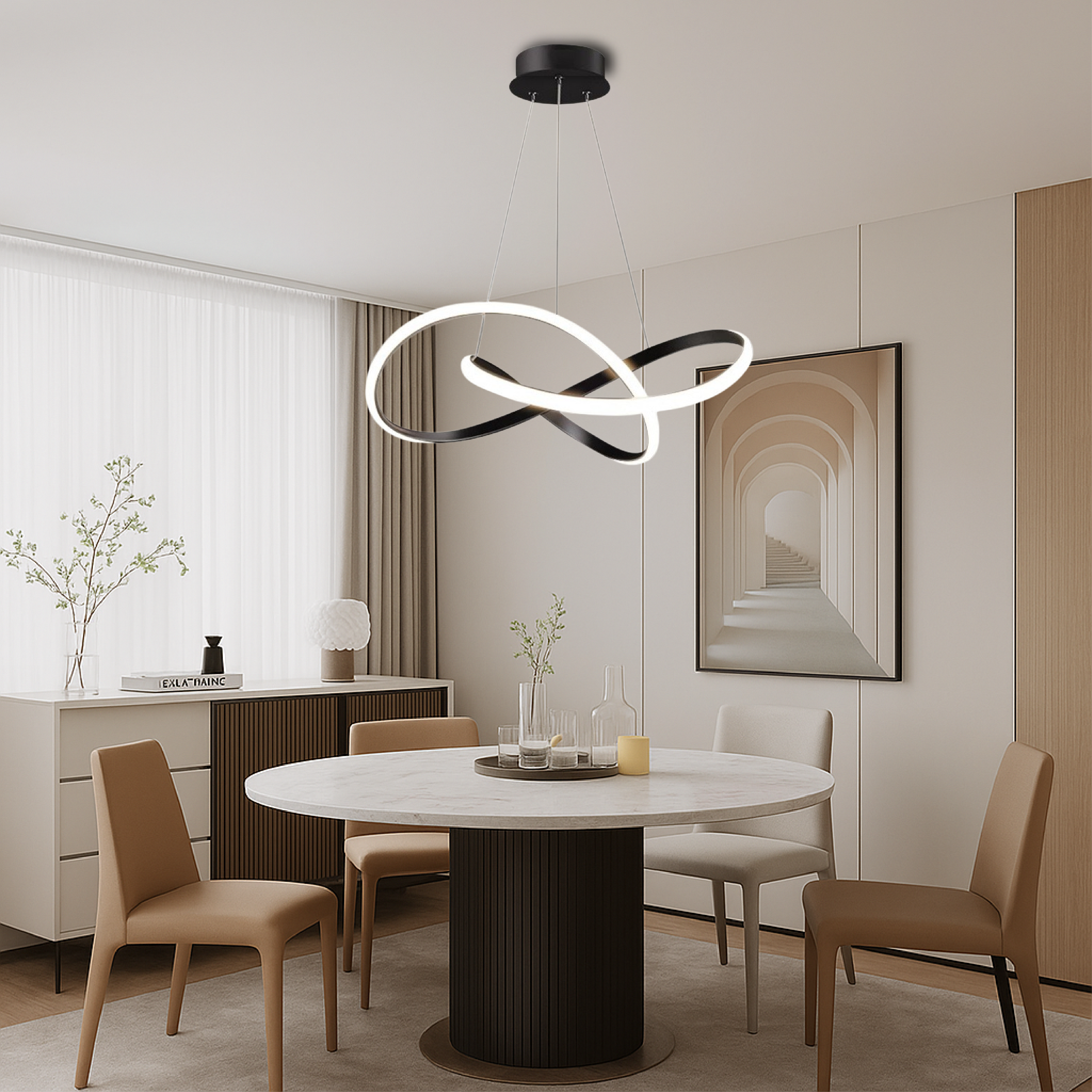 Modern LED Infinity Pendant Light