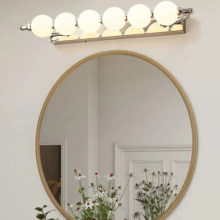 Applique murale LED moderne pour miroir de salle de bains avec globe