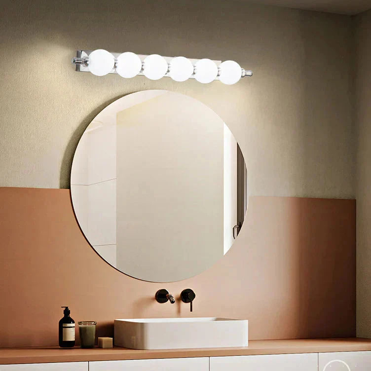 Applique murale LED moderne pour miroir de salle de bains avec globe