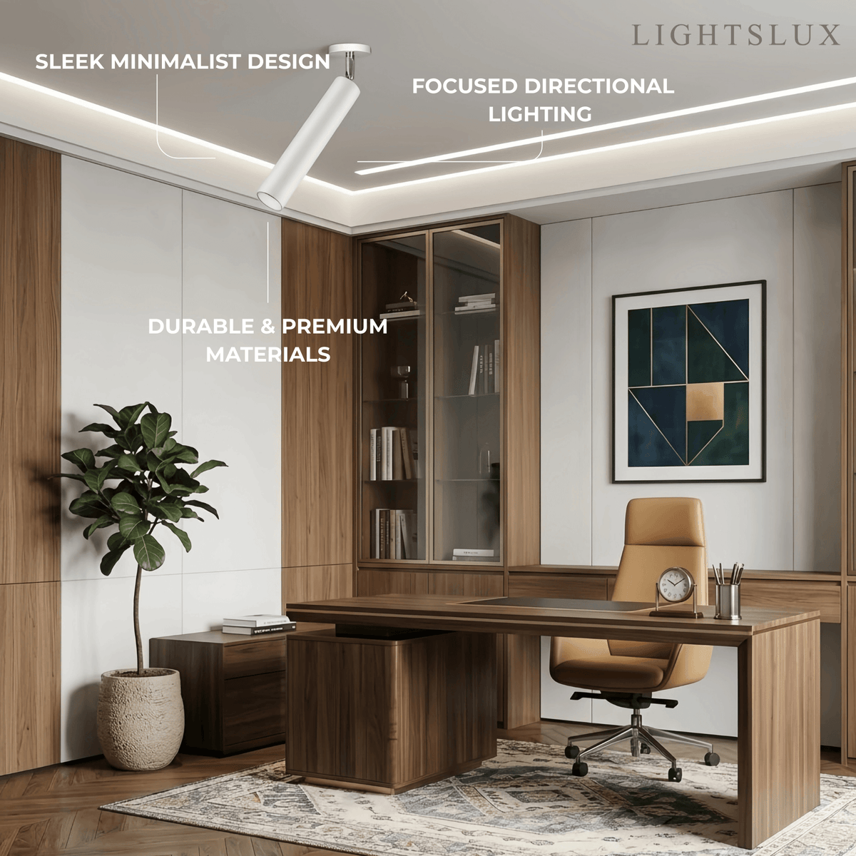 Modern Linear Ceiling Light Black Metal Lamp for Living Room