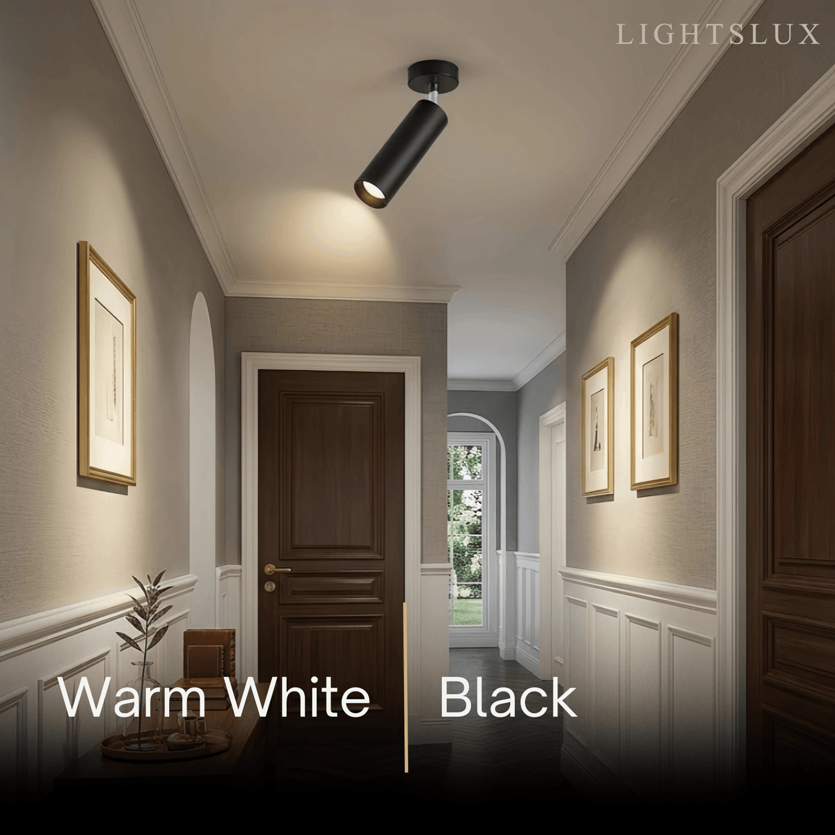 Modern Linear Ceiling Light Black Metal Lamp for Living Room