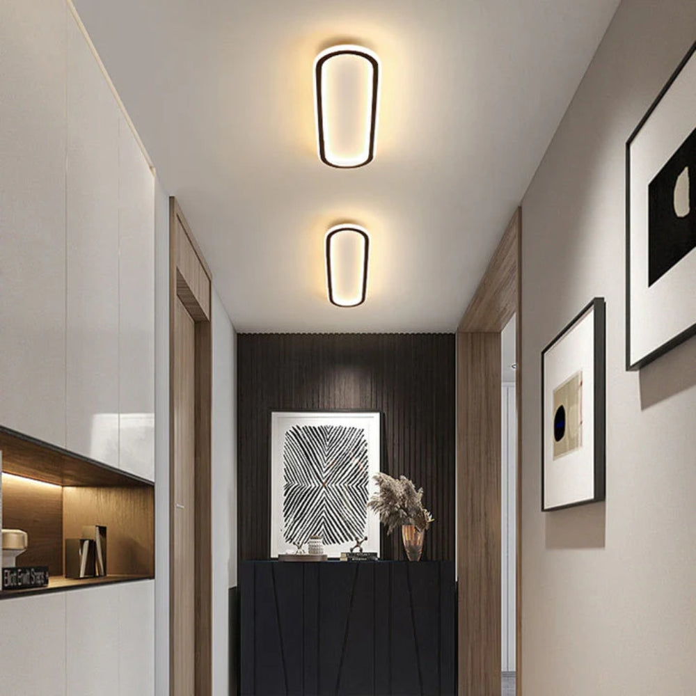 Modern Linear Ceiling Light with Integrated LED