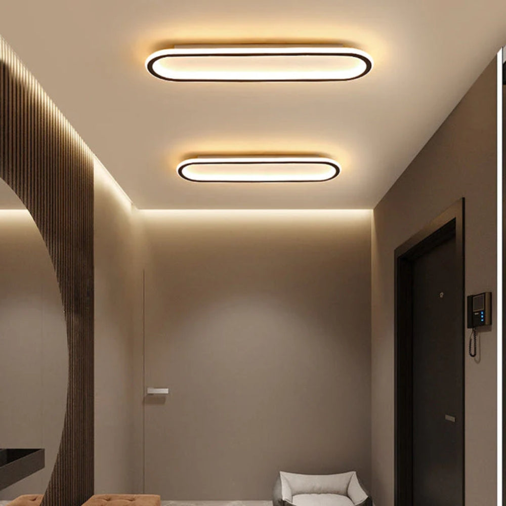Modern Linear Ceiling Light with Integrated LED