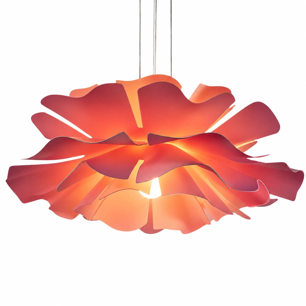 Suspension moderne pour plafond en acrylique en forme de fleur de lotus