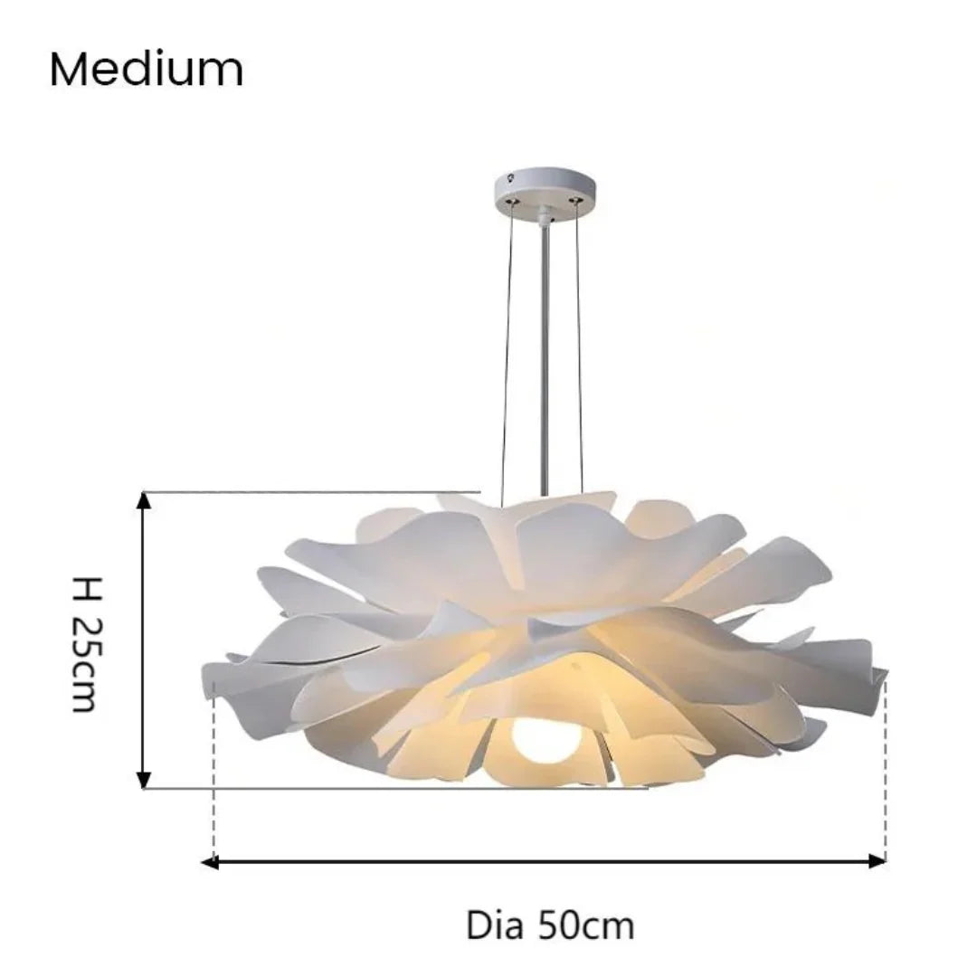 Suspension moderne pour plafond en acrylique en forme de fleur de lotus