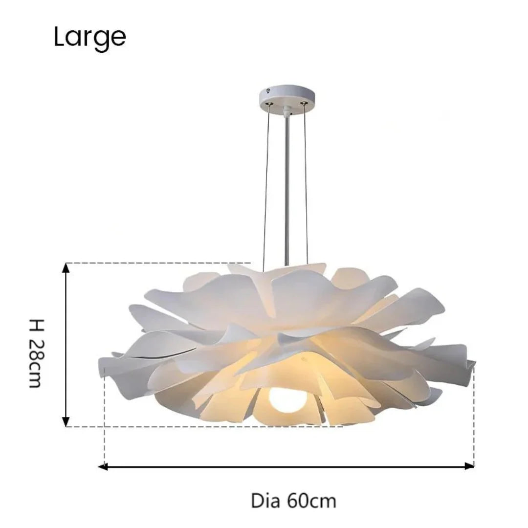Suspension moderne pour plafond en acrylique en forme de fleur de lotus
