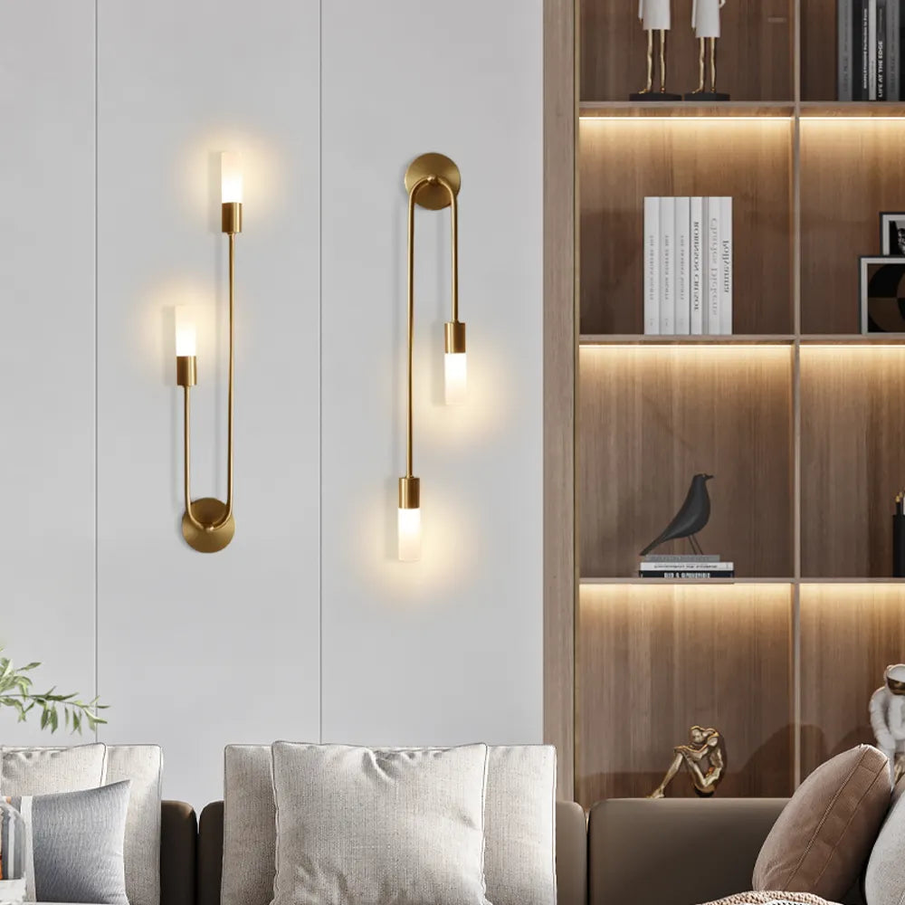 Modern U Shaped Gold LED Wall Light