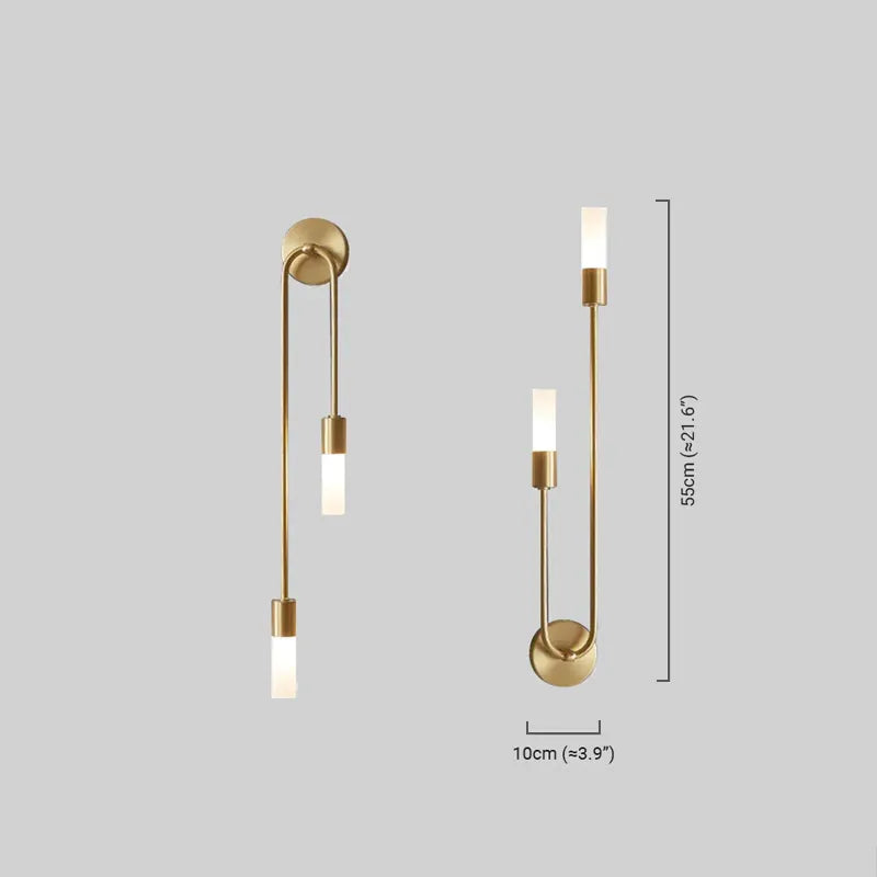 Modern U Shaped Gold LED Wall Light