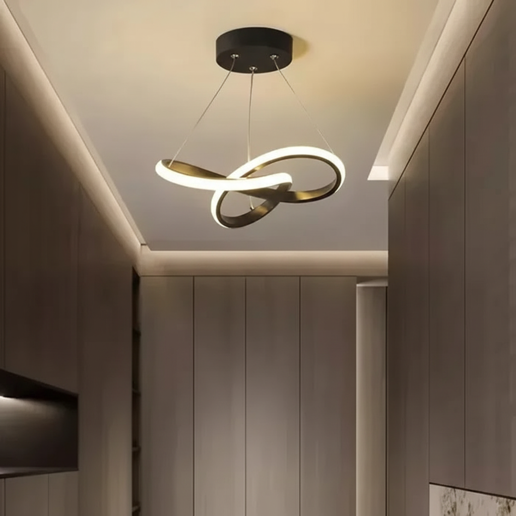 Modern Wave Shaped LED Pendant Ceiling Light