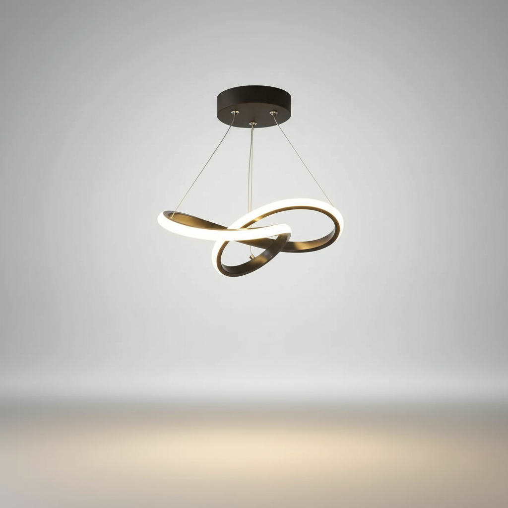 Modern Wave Shaped LED Pendant Ceiling Light