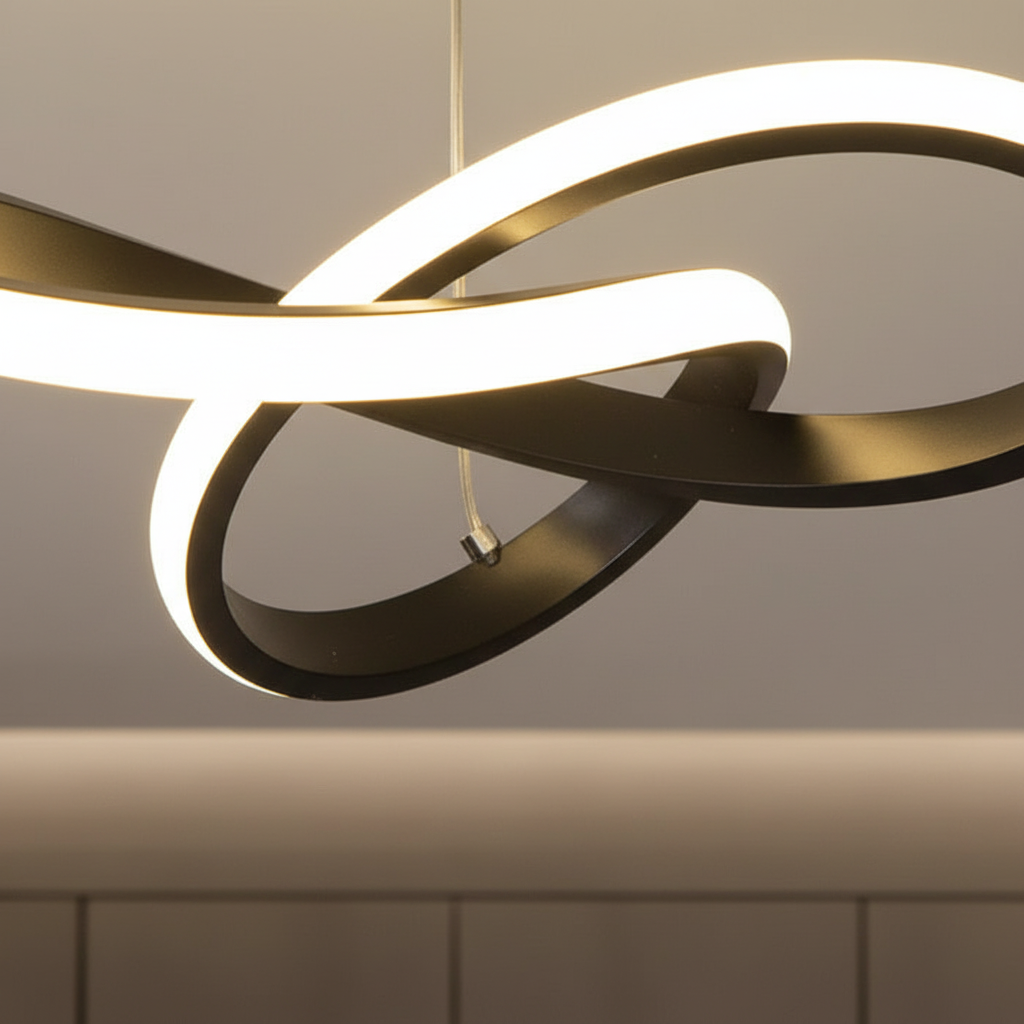 Modern Wave Shaped LED Pendant Ceiling Light