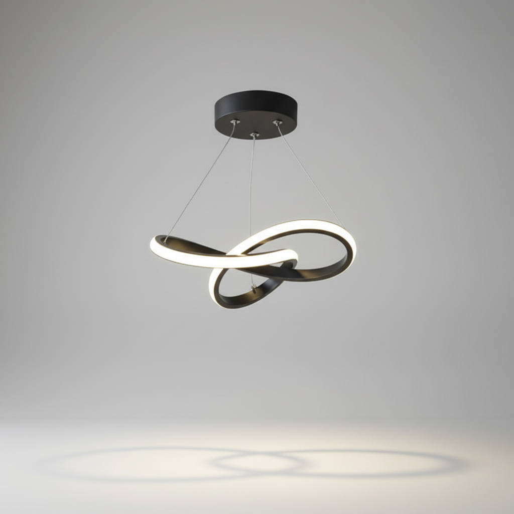 Modern Wave Shaped LED Pendant Ceiling Light