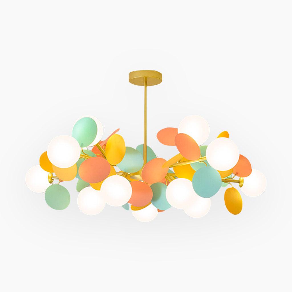 Modern ceiling light with multiple opal glass spheres