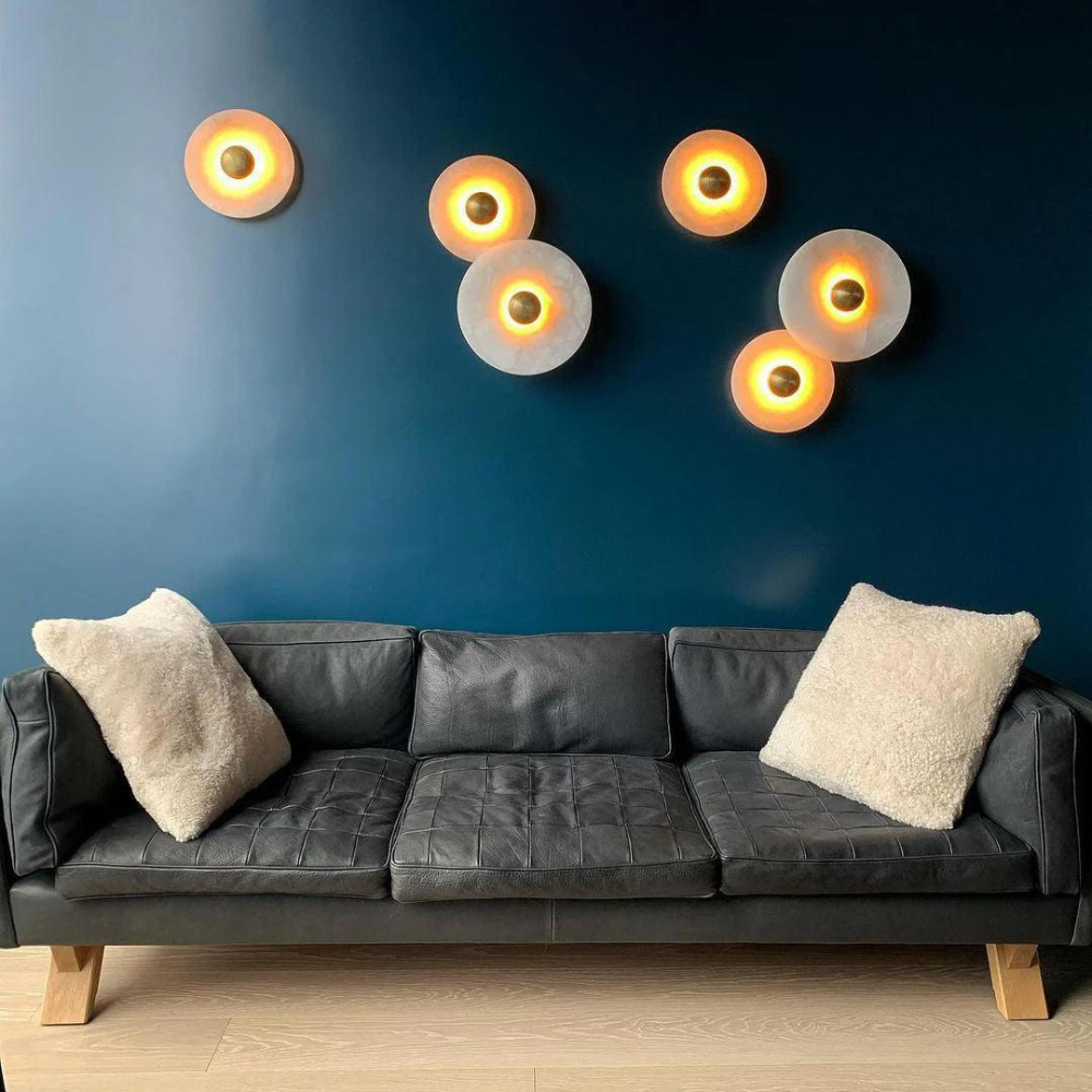 Nordic Alabaster Marble LED Wall Light for Living Room