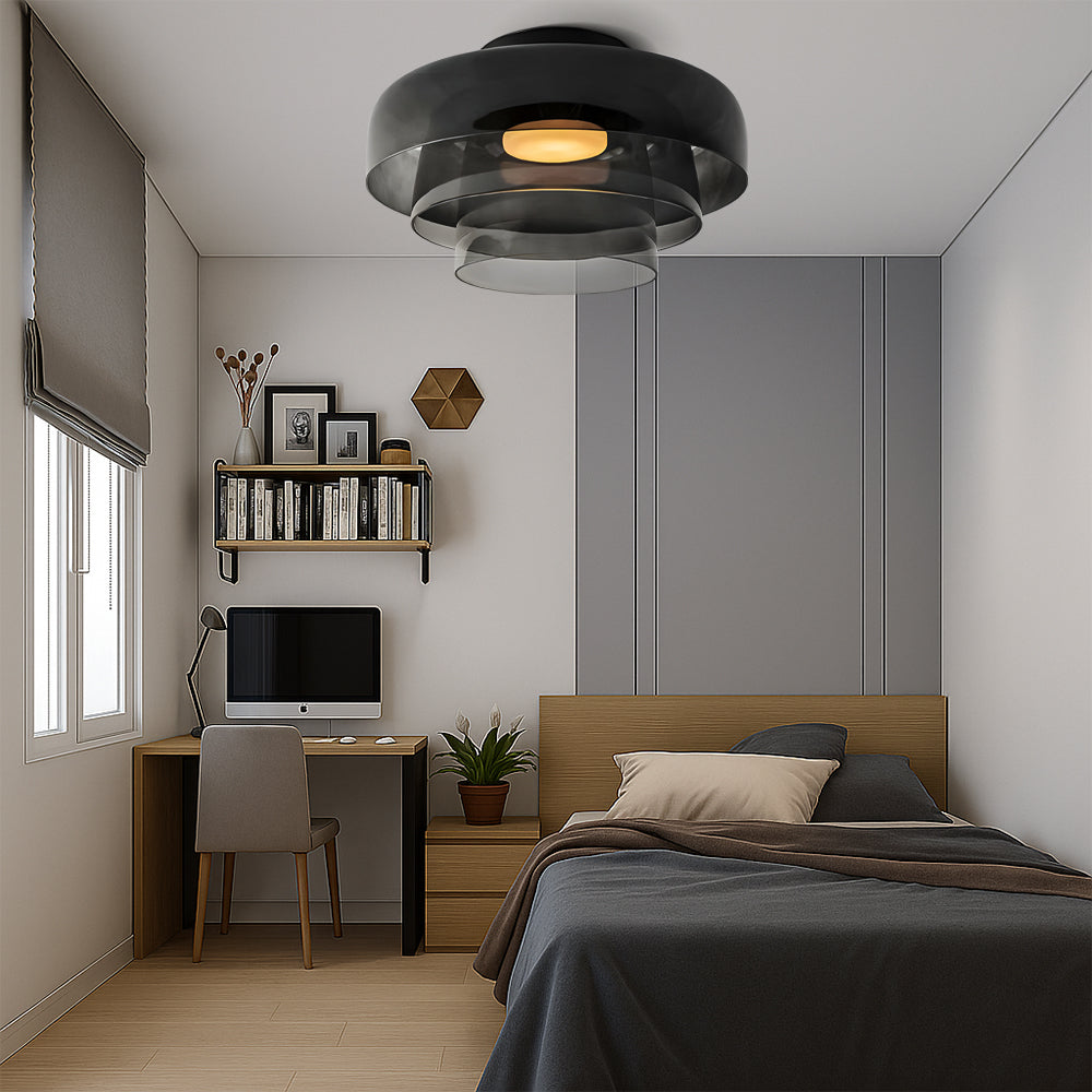 Nordic Bauhaus Glass Layered Pendant Light