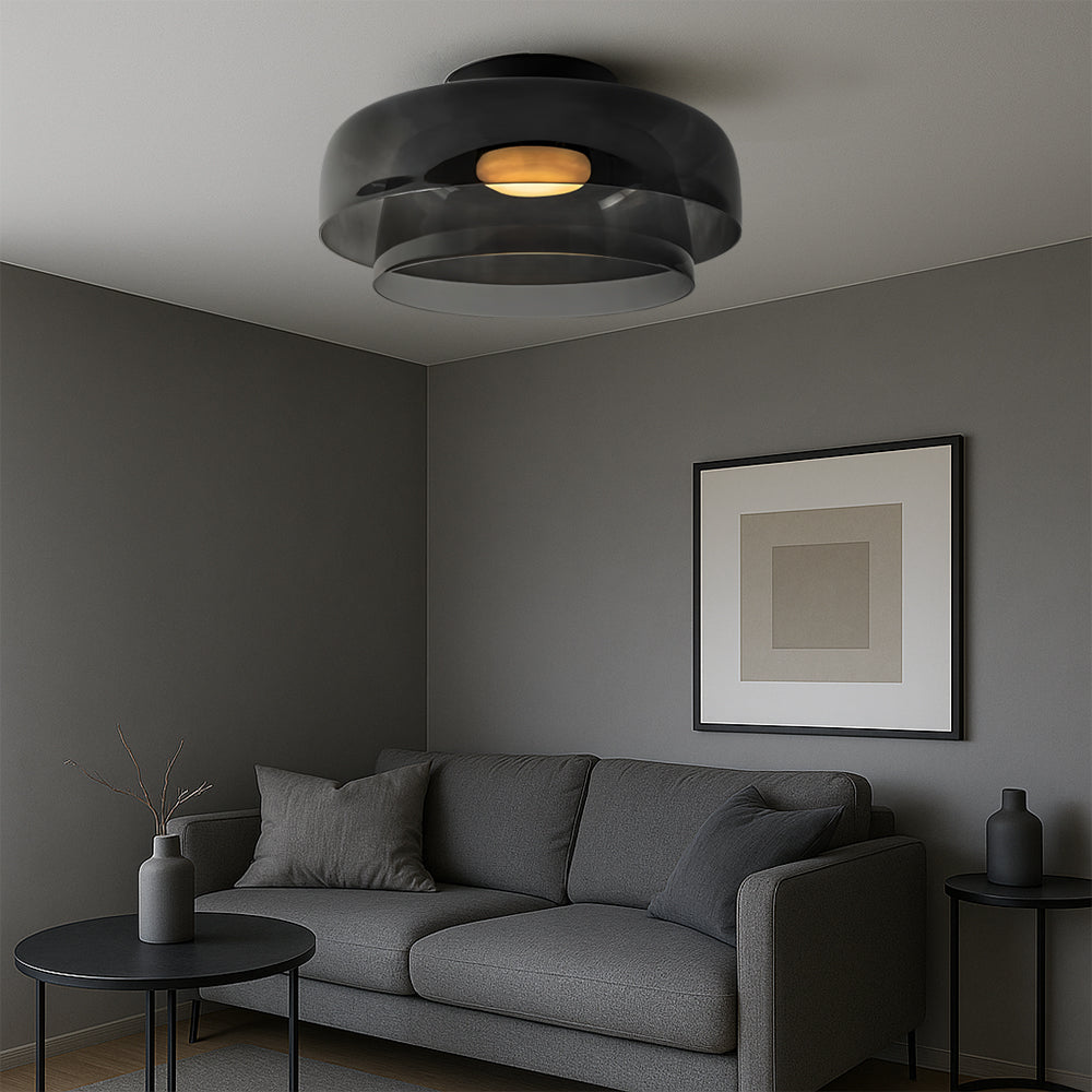 Nordic Bauhaus Glass Layered Pendant Light