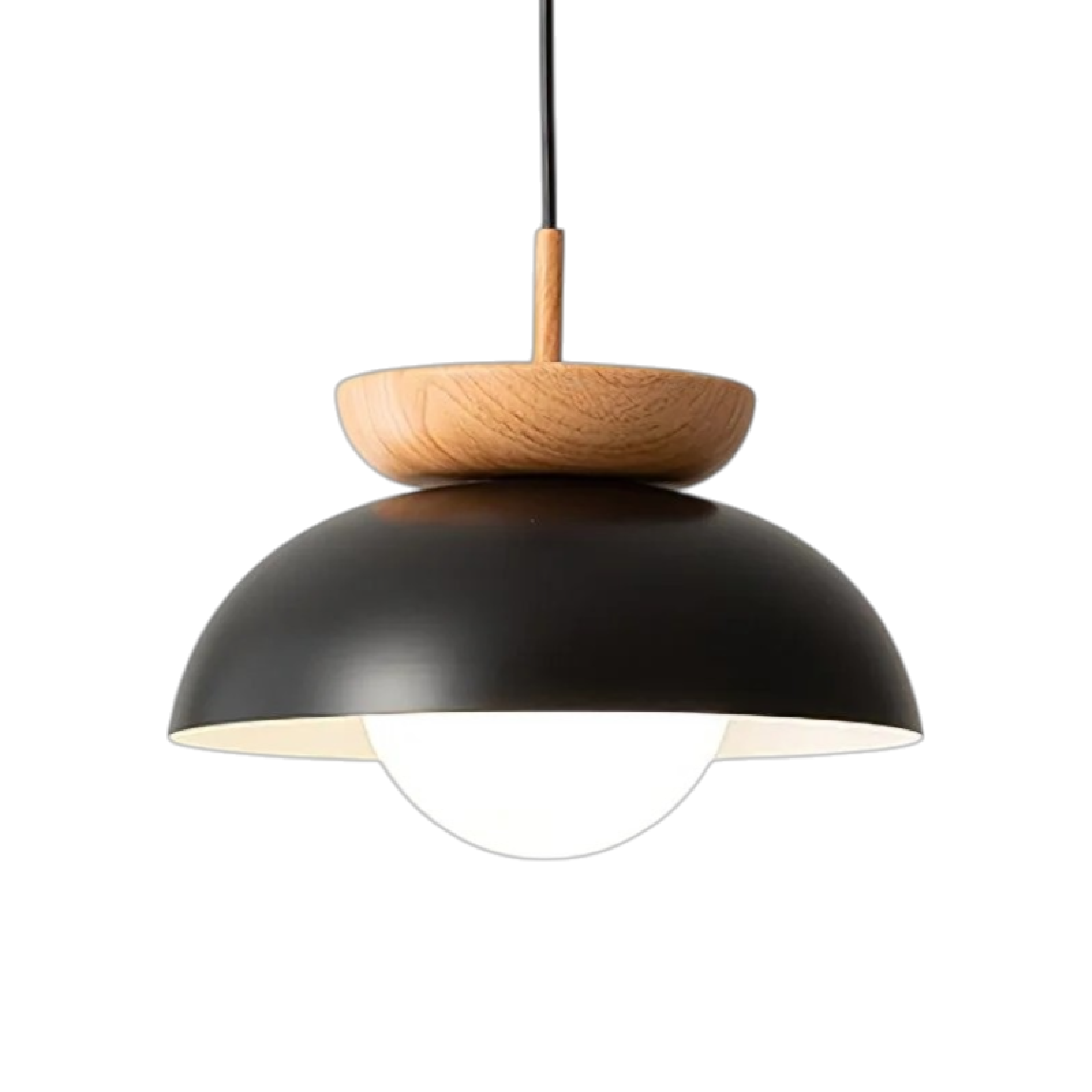 Nordic Wooden Dome Pendant Light