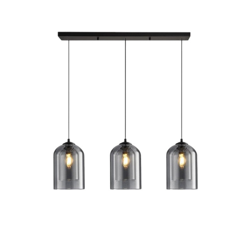 Contemporary Tinted Glass Kitchen Island Pendant