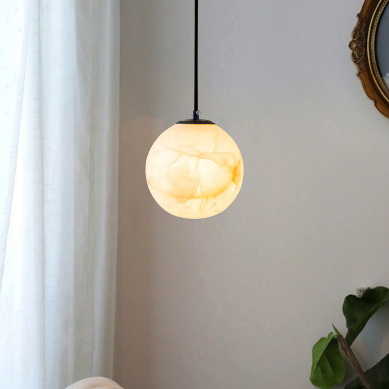 Spherical Marble Pendant Light
