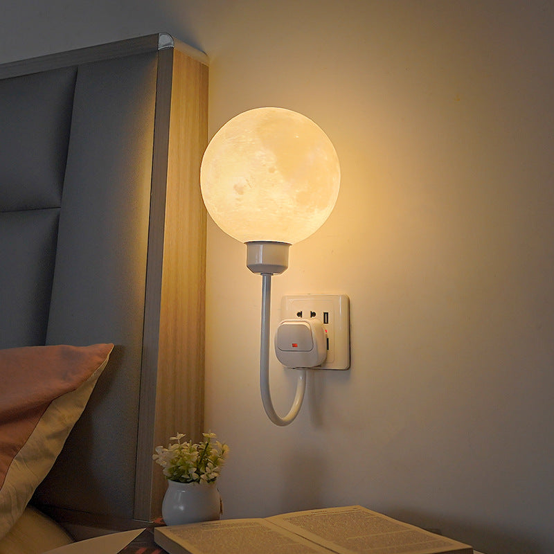 Plug-In Moon Wall Lamp