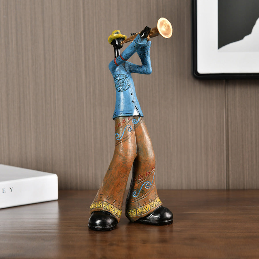 Jazz Musician Resin Statue Music Decor
