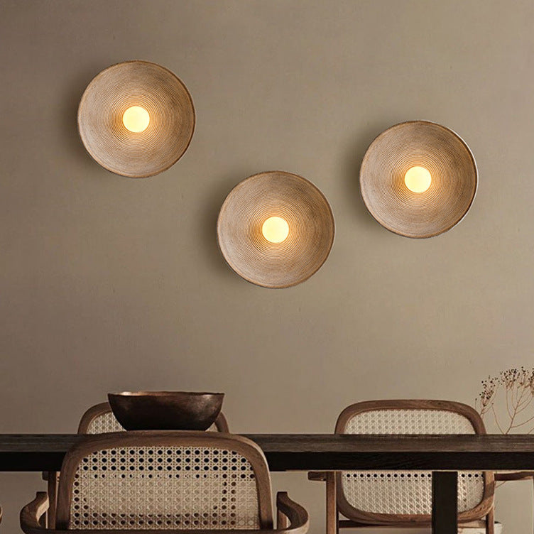 Japanese Wooden Wall Light
