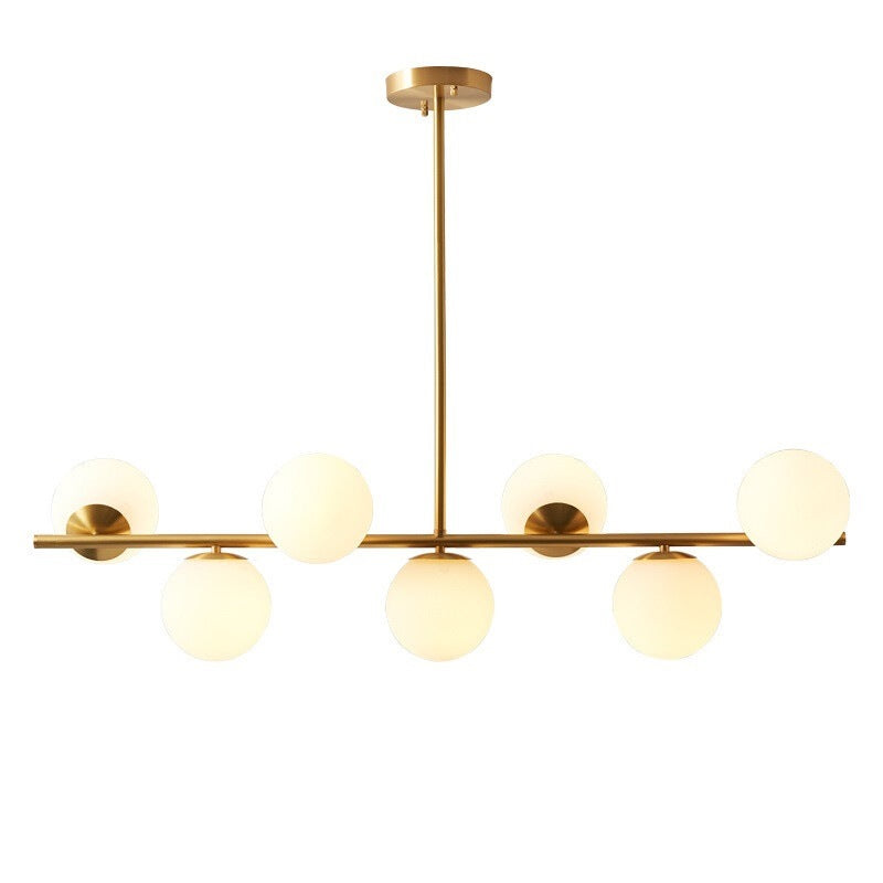 Contemporary Linear Gold Pendant Light