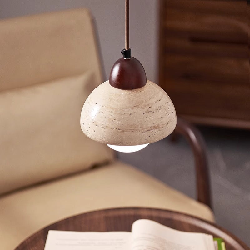Modern Mushroom Stone Pendant Light