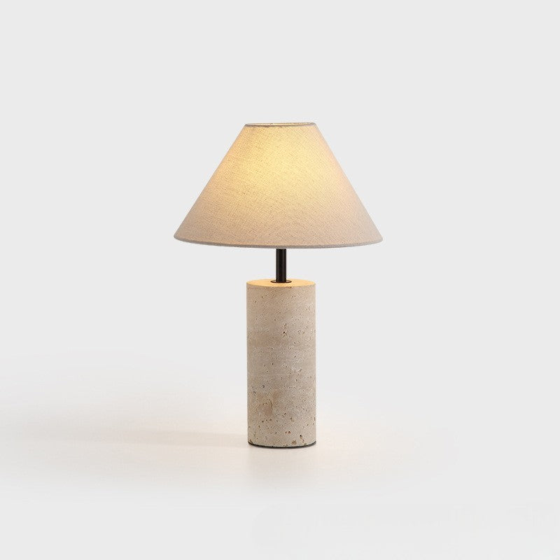 Marble & Linen Table Lamp