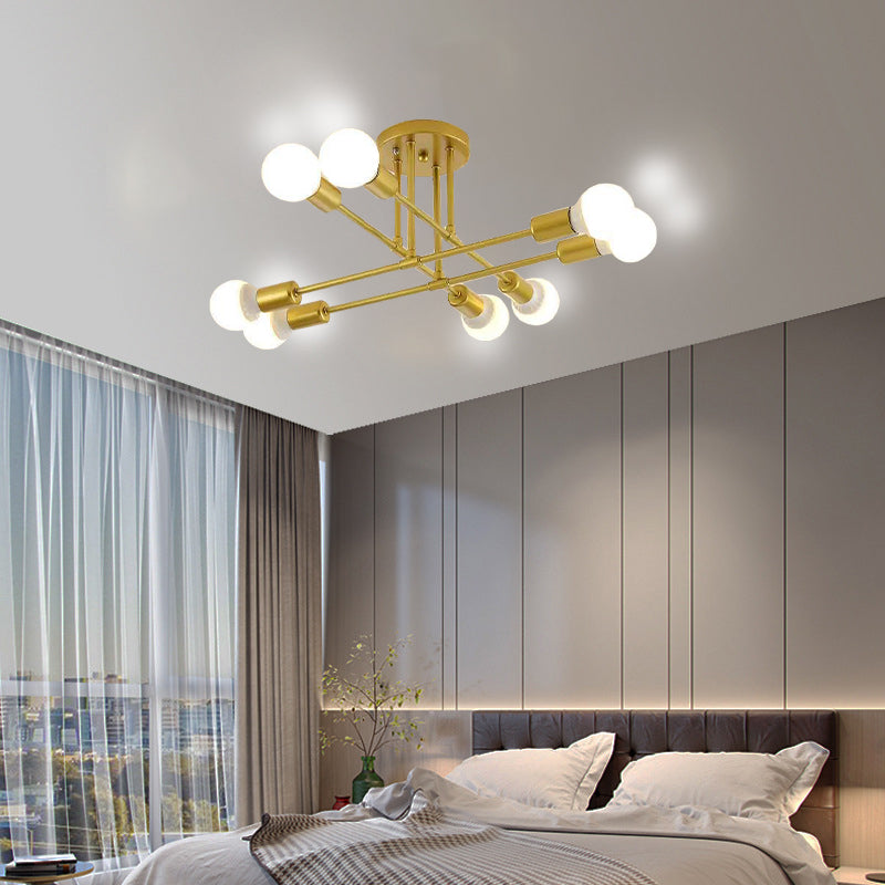 Lustre LED moderne semi-plafonnier pour le salon