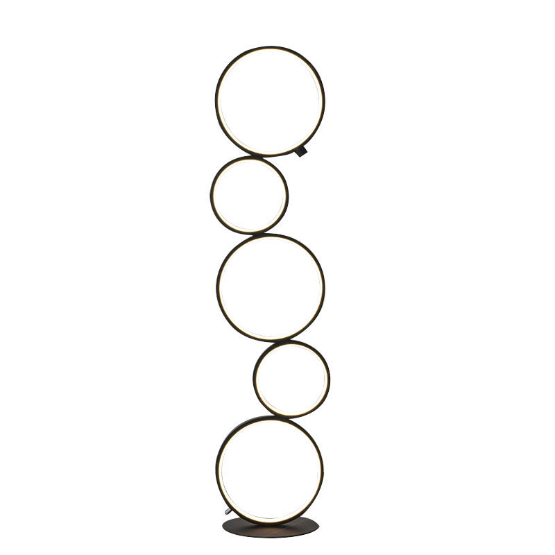 Modern Stacked-Circle Floor Lamp