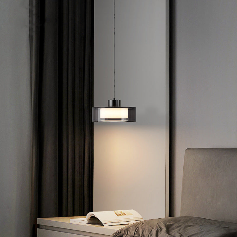 Modern Italian Smoked Glass Pendant Light