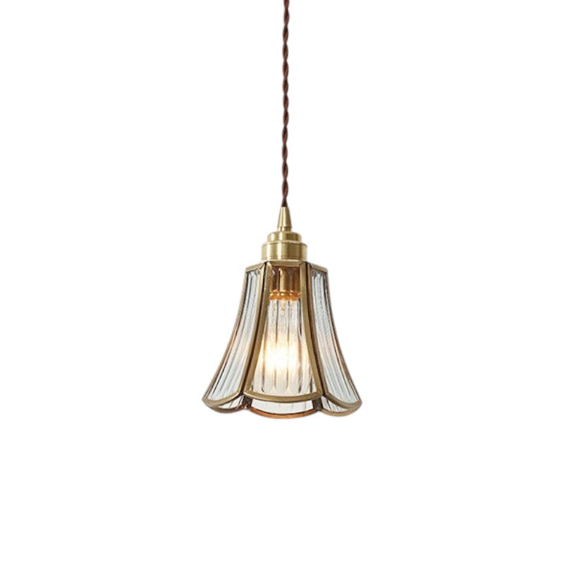 Vintage Geometric Glass Pendant Light
