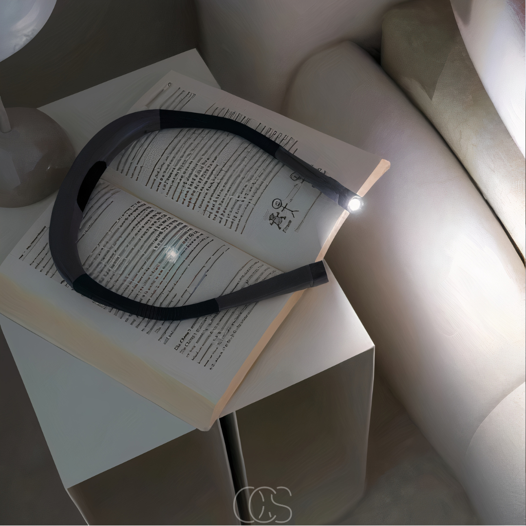 Wearable Neck Reading Light With Flexible Dual LED Heads