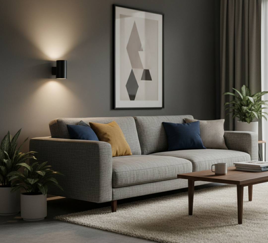 Plug In Wall Light With Cylindrical Head Black
