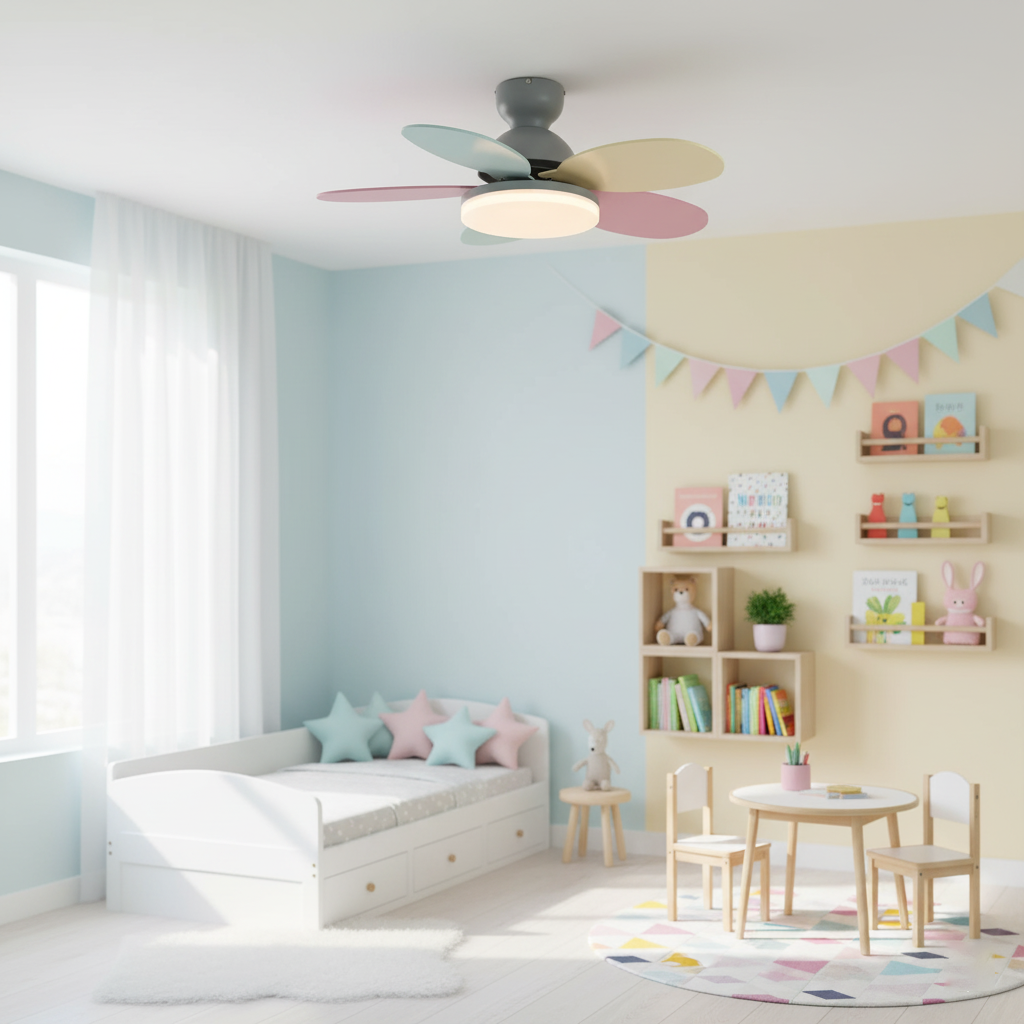 Modern Ceiling Fan LED Light with Multicolour Blades