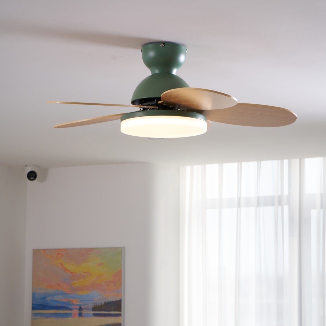 Modern Ceiling Fan LED Light with Multicolour Blades