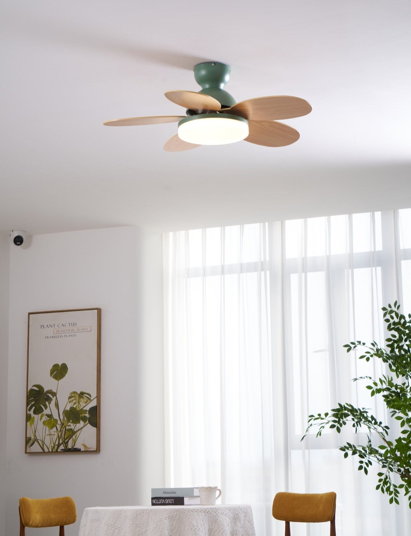 Modern Ceiling Fan LED Light with Multicolour Blades