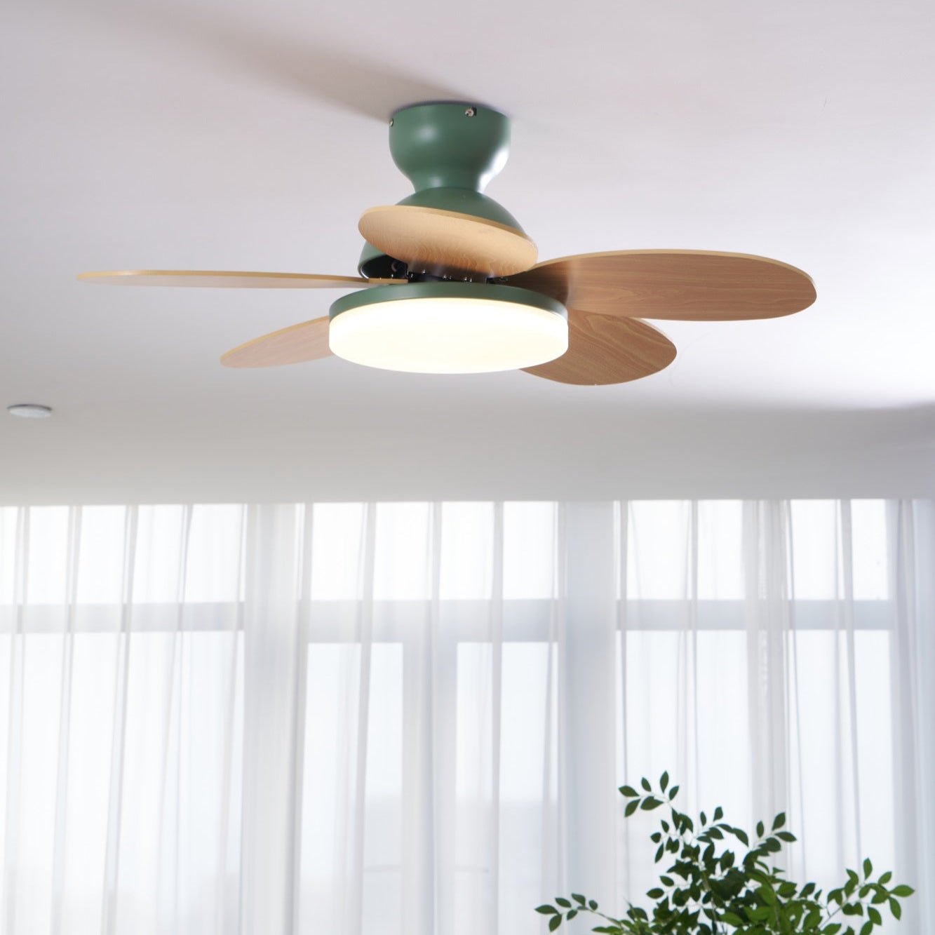 Modern Ceiling Fan LED Light with Multicolour Blades