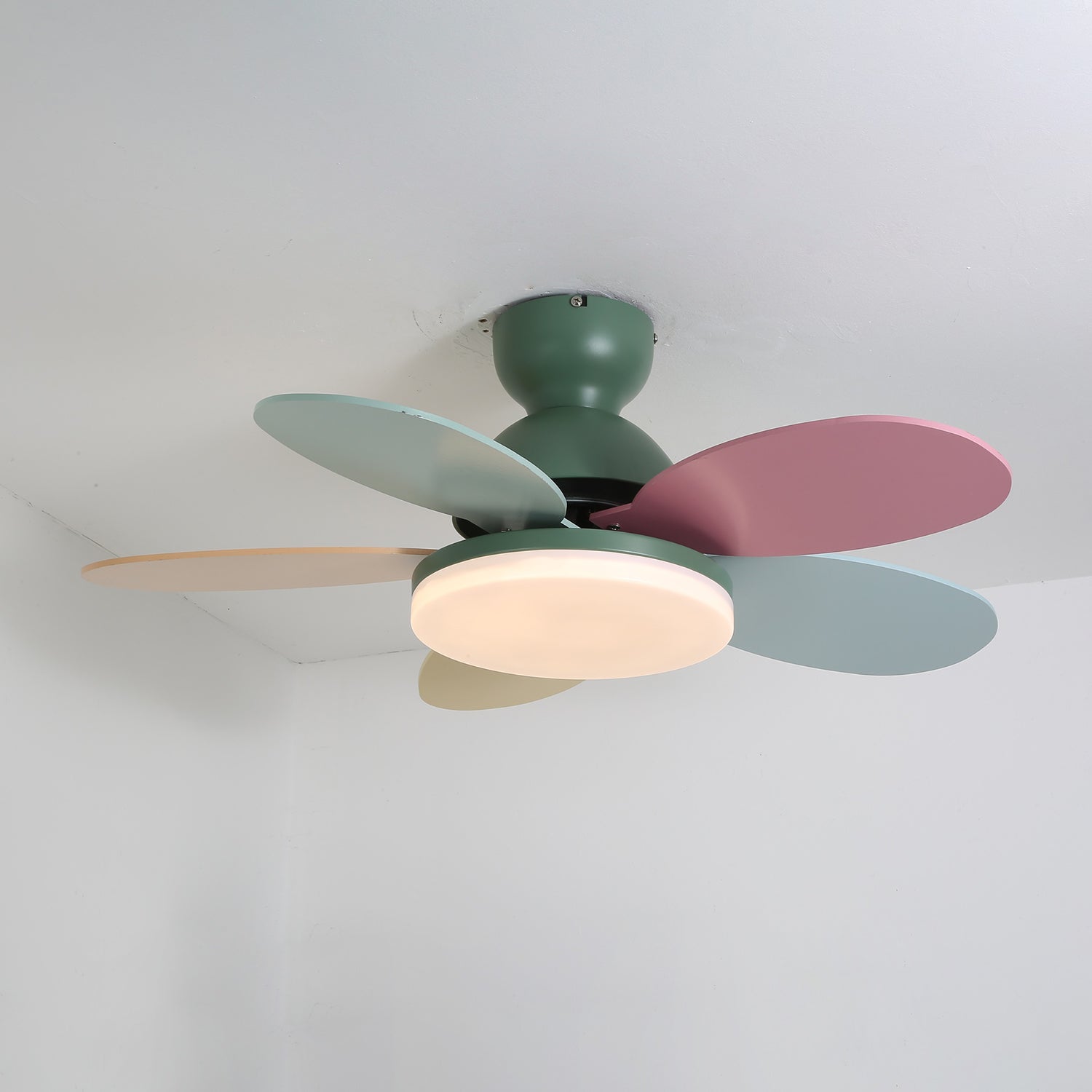 Modern Ceiling Fan LED Light with Multicolour Blades