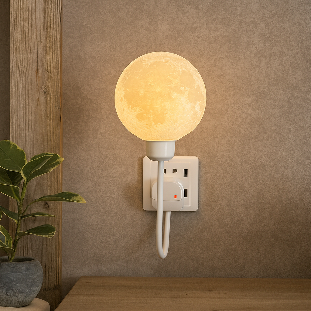 Plug-In Moon Wall Lamp