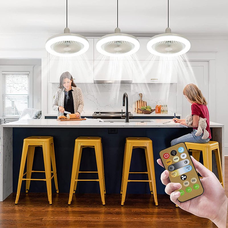 LED plafondventilator met licht en afstandsbediening – eenvoudige schroefmontage